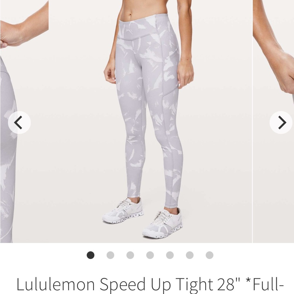 Lululemon Speed Up Tights 28” Leggings Full On Luxtreme in Flower Pop Size 12